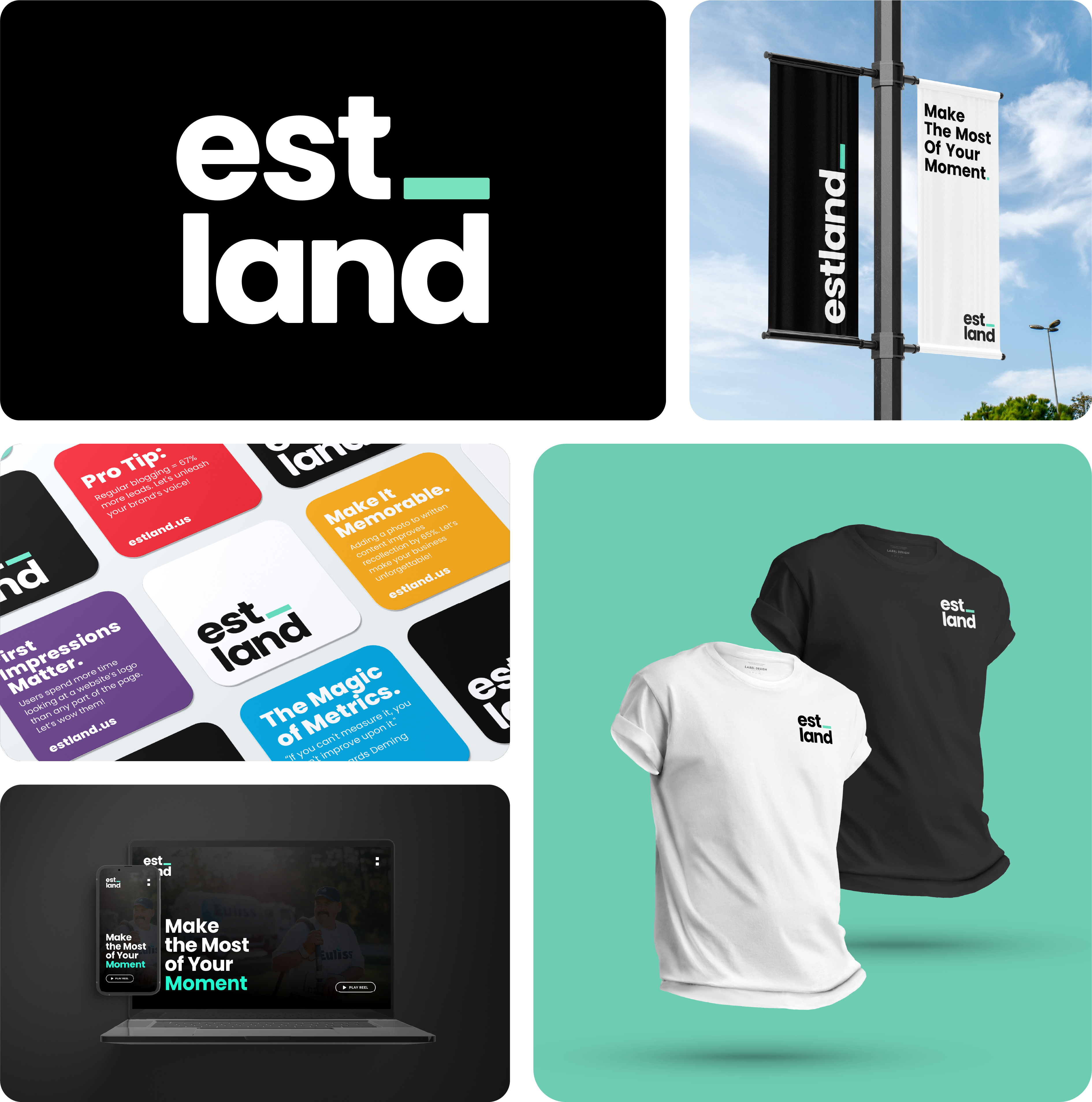 Estland_Rebrand Summary Estland Rebrand Mockups
