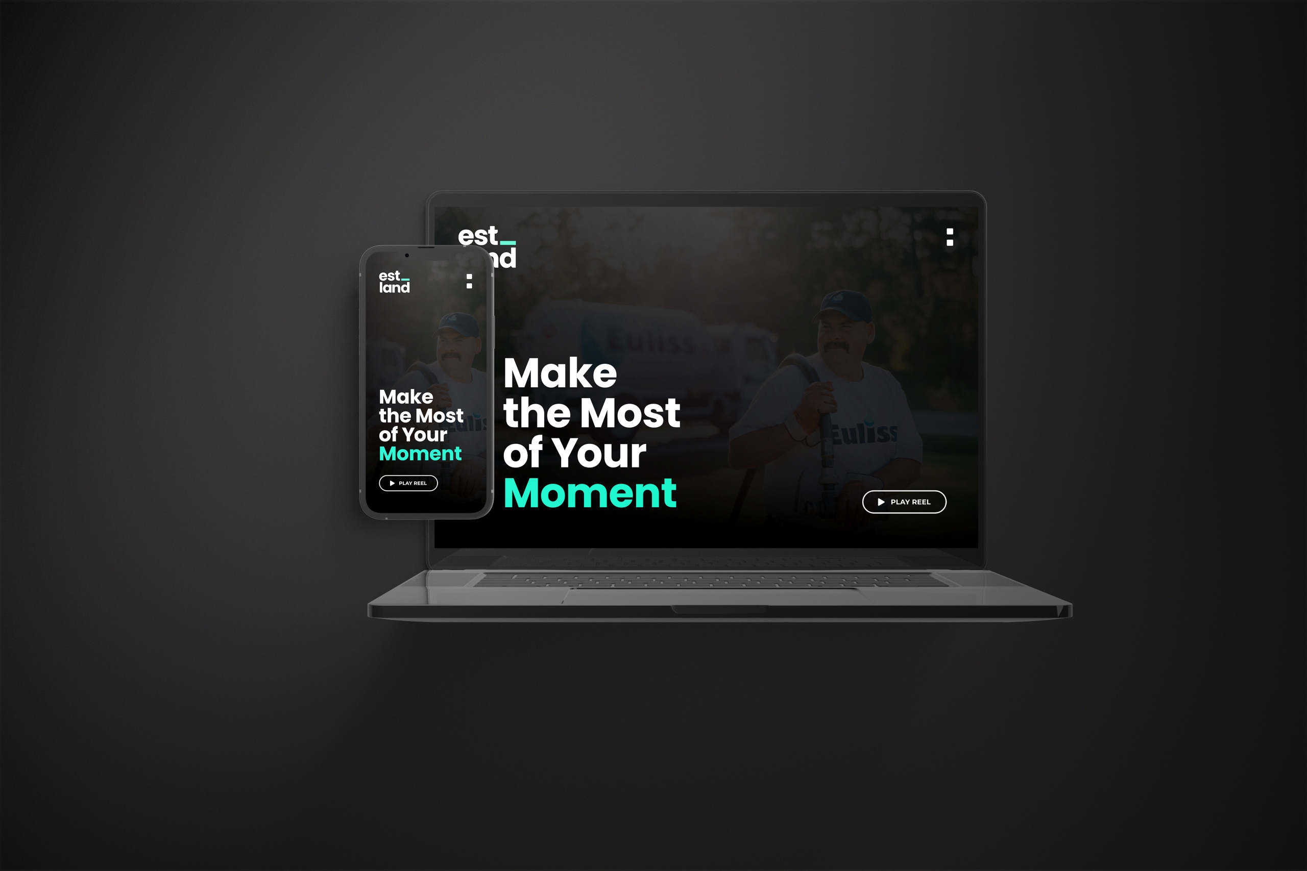 Estland Rebrand on Laptop and iphone