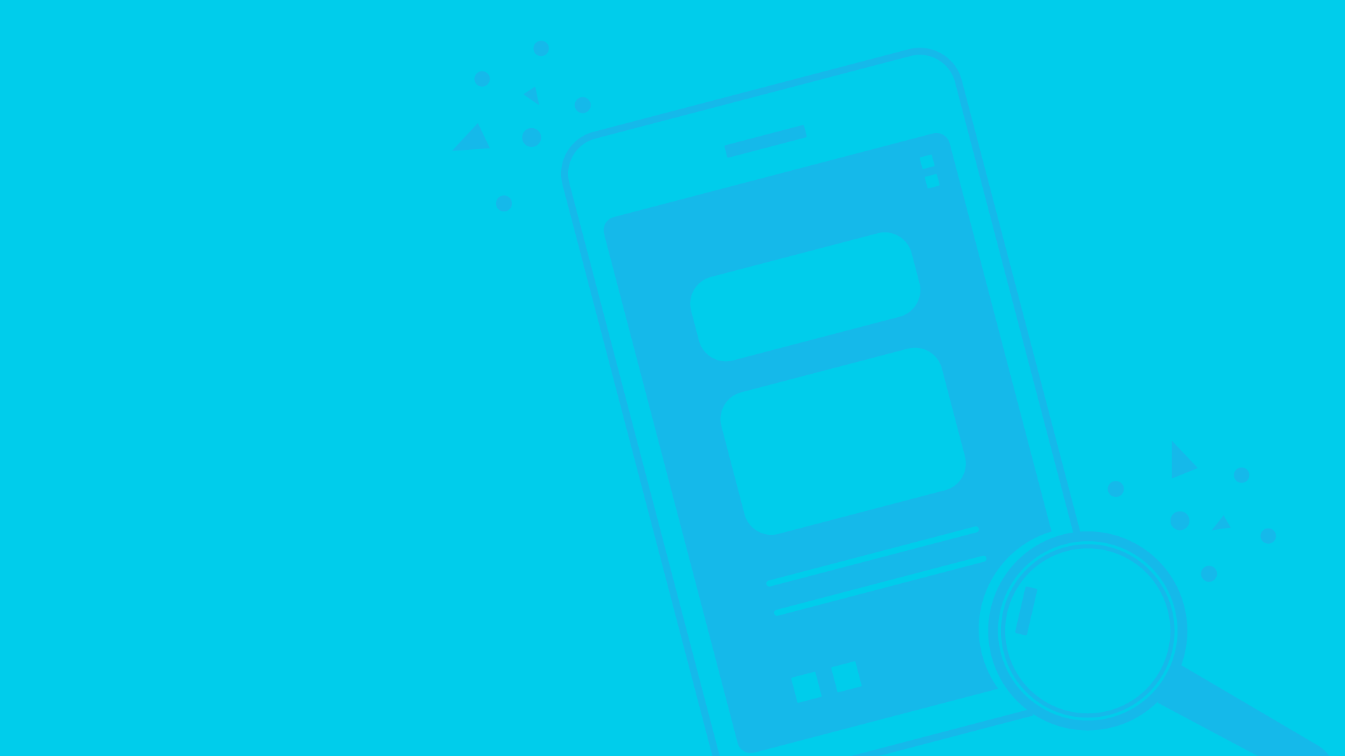 illustration of mobile device using dark mode