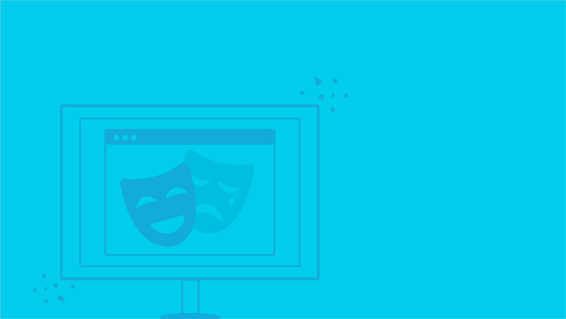 two drama masks showing emotions from website reactions