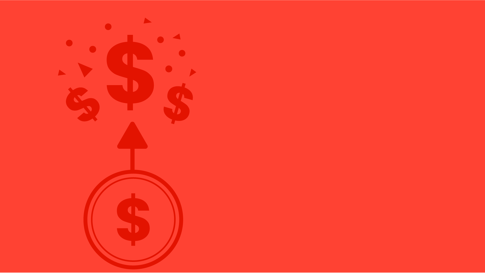 illustration of money multiplying depicted by one dollar sign becoming many as a result of marketing